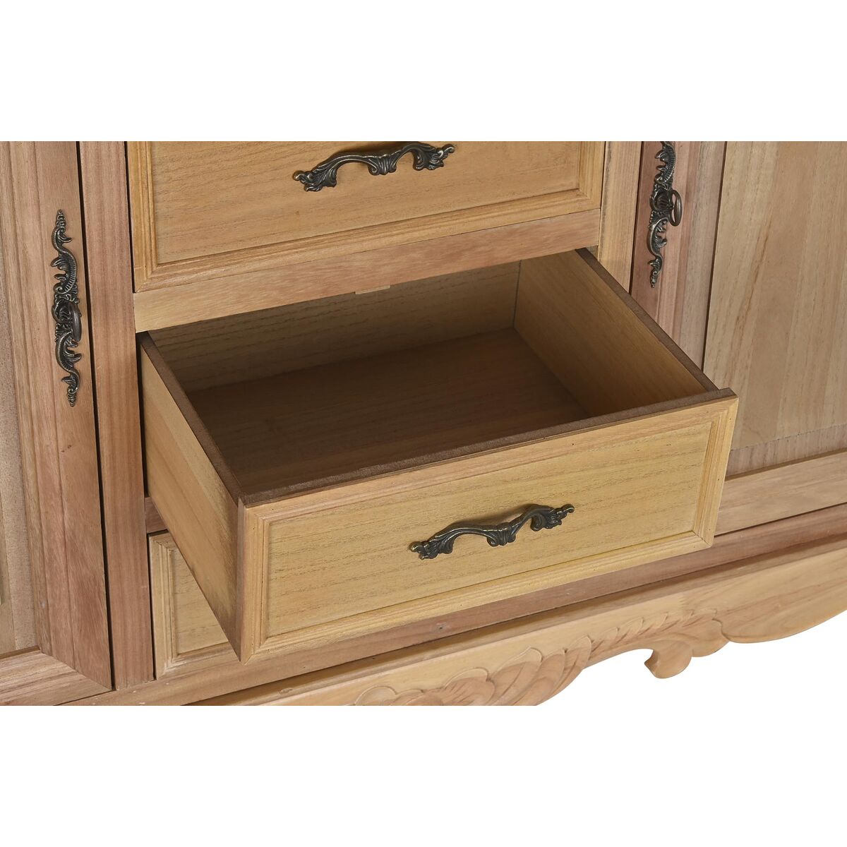 Skafferi DKD Home Decor Naturell 124,5 x 39 x 201,8 cm Gran Aluminium Trä MDF - 5