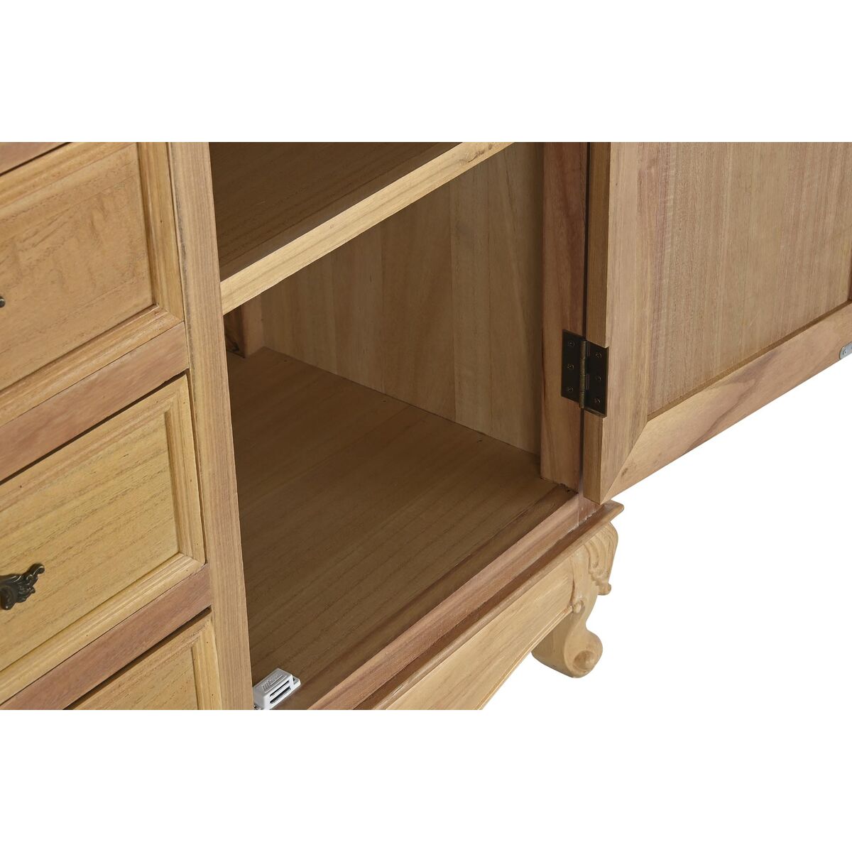 Skafferi DKD Home Decor Naturell 124,5 x 39 x 201,8 cm Gran Aluminium Trä MDF - 3