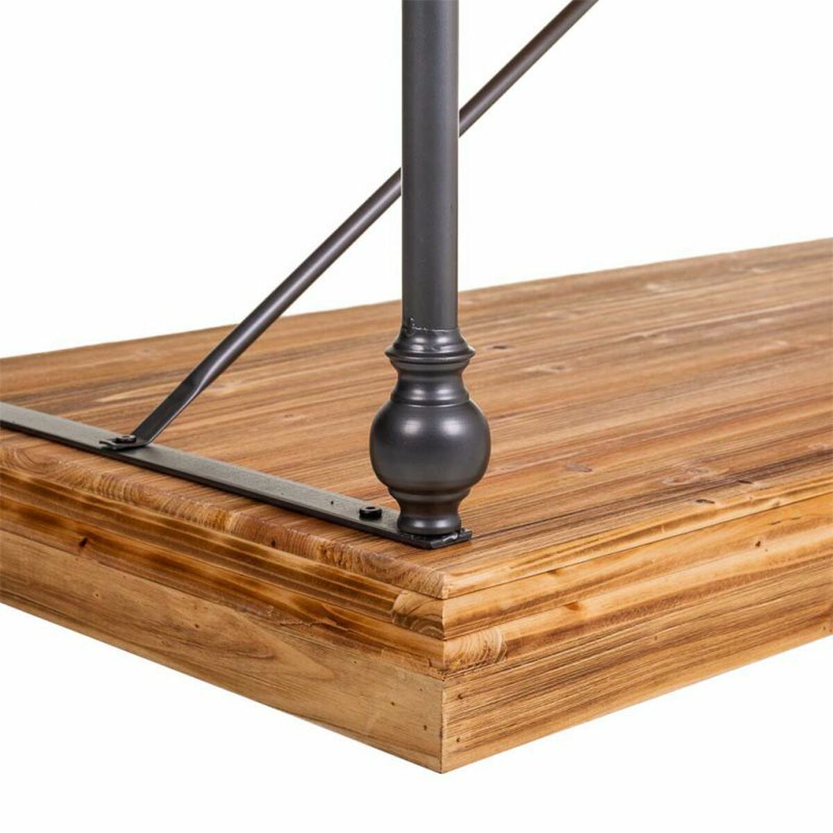 Soffbord Alexandra House Living Brun Svart Grå Järn Granträ 60 x 50 x 121 cm - 6