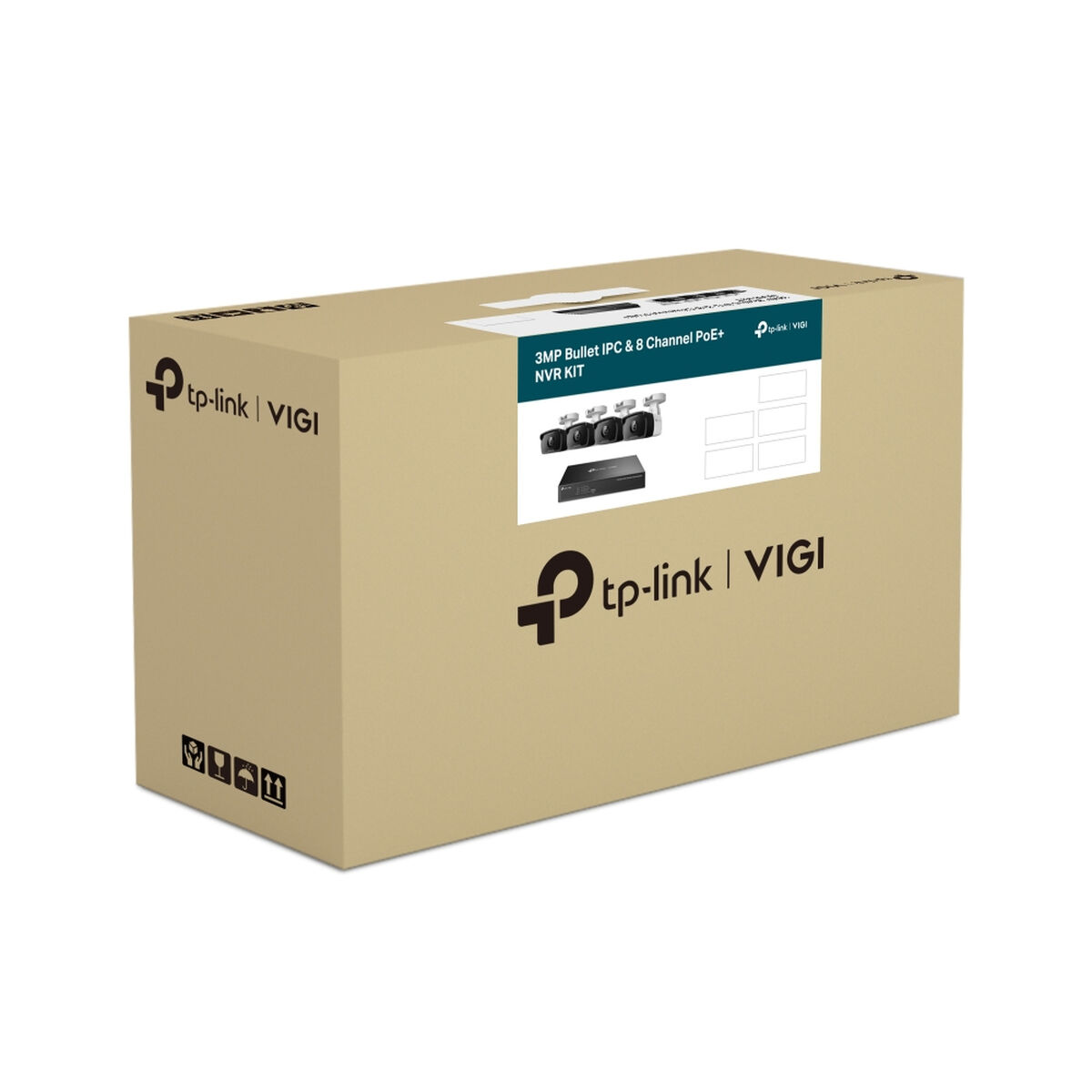 Kit med kameror för videoövervakning TP-Link VIGI NK8P-B434I - 4