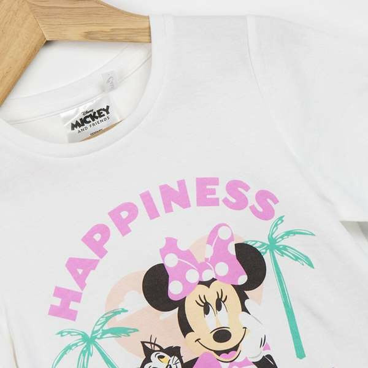 Barn T-shirt med kortärm Minnie Mouse Vit - 3