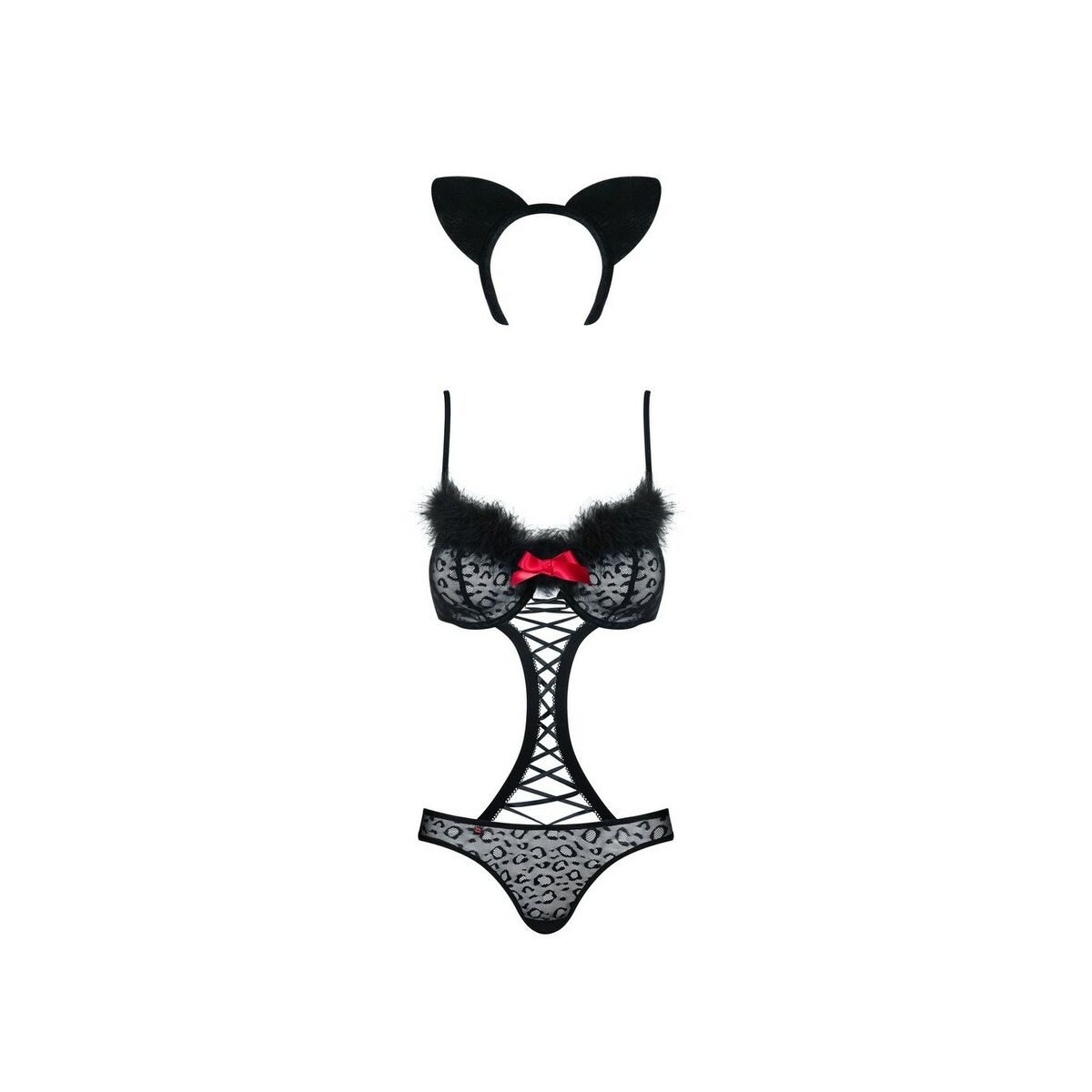 Erotiskt Kostym Obsessive Gepardina S/M Svart S/M - 3