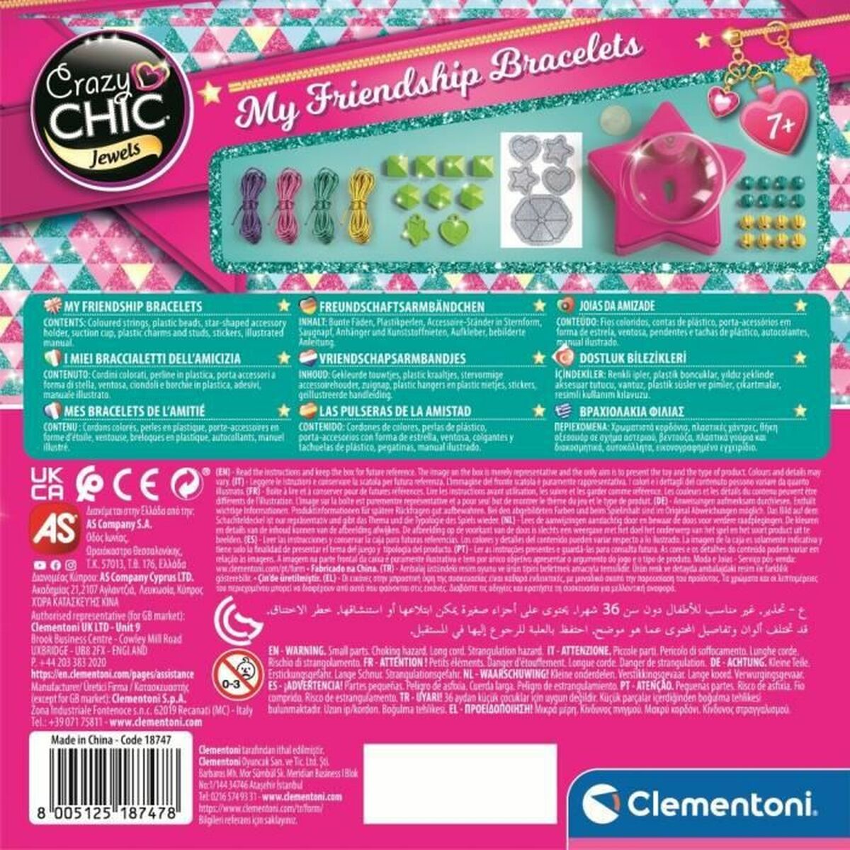 Armbandssats Clementoni Friendship bracelet creation box Plast - 2