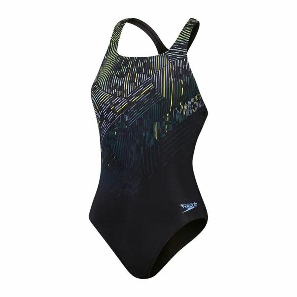 Baddräkt, Flickor Speedo Digital Printed Medalist Svart (Renoverade A)