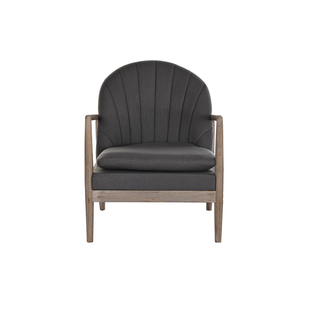 Fåtölj DKD Home Decor Mörkgrå Gran Plast 68 x 69 x 89 cm 67 x 70 x 89 cm - 3