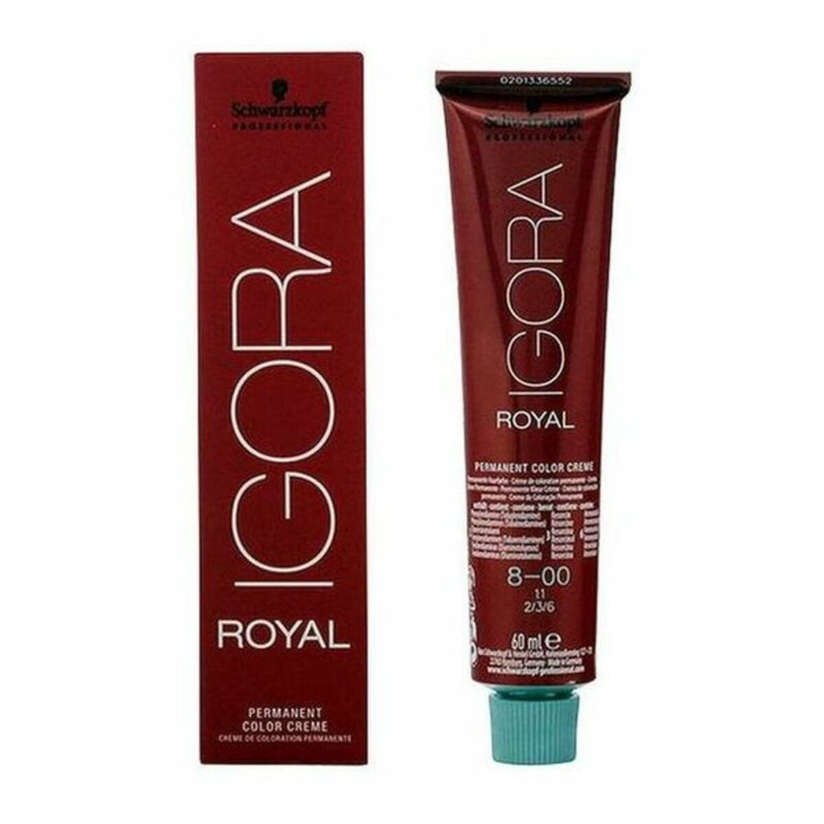 Permanent färg Schwarzkopf Igora Royal Nº 8-00 60 ml