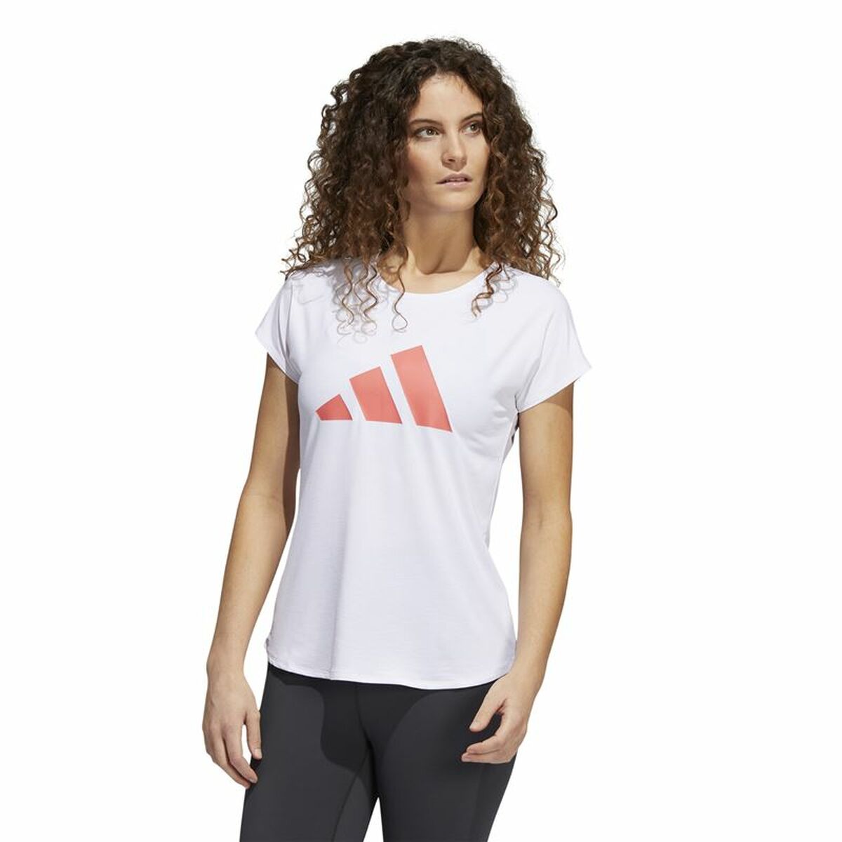 T-shirt med kortärm Dam Adidas Training 3B Vit - 2