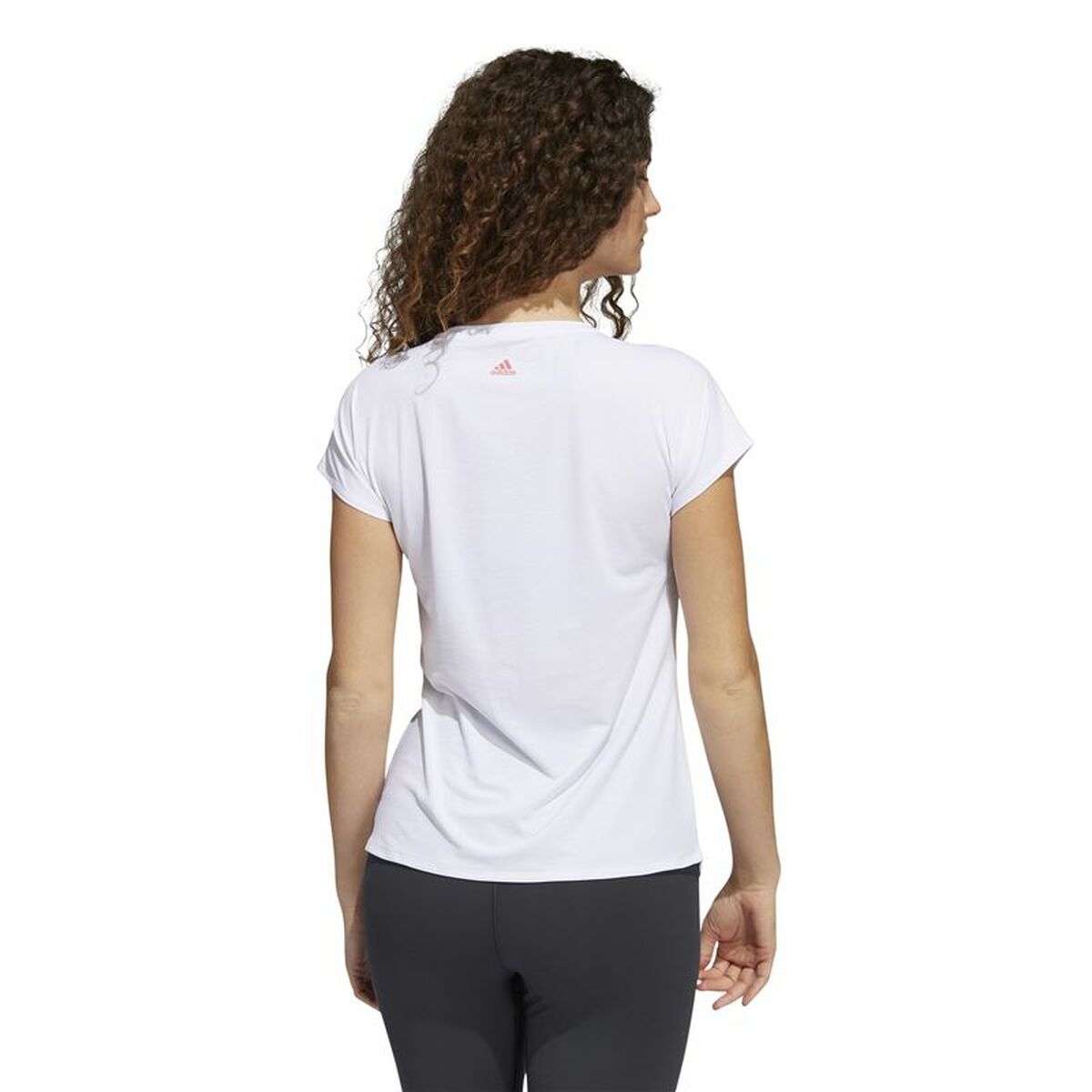 T-shirt med kortärm Dam Adidas Training 3B Vit - 3