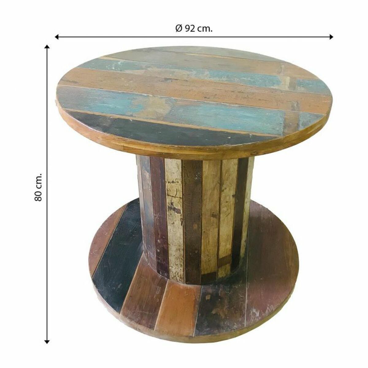 Bord Alexandra House Living Brun 92 x 80 x 92 cm - 5