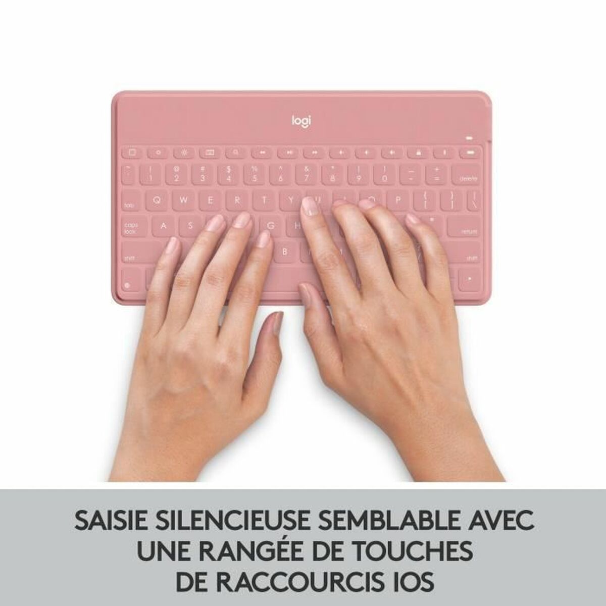 Tangentbord Logitech AZERTY Franska Rosa - 3