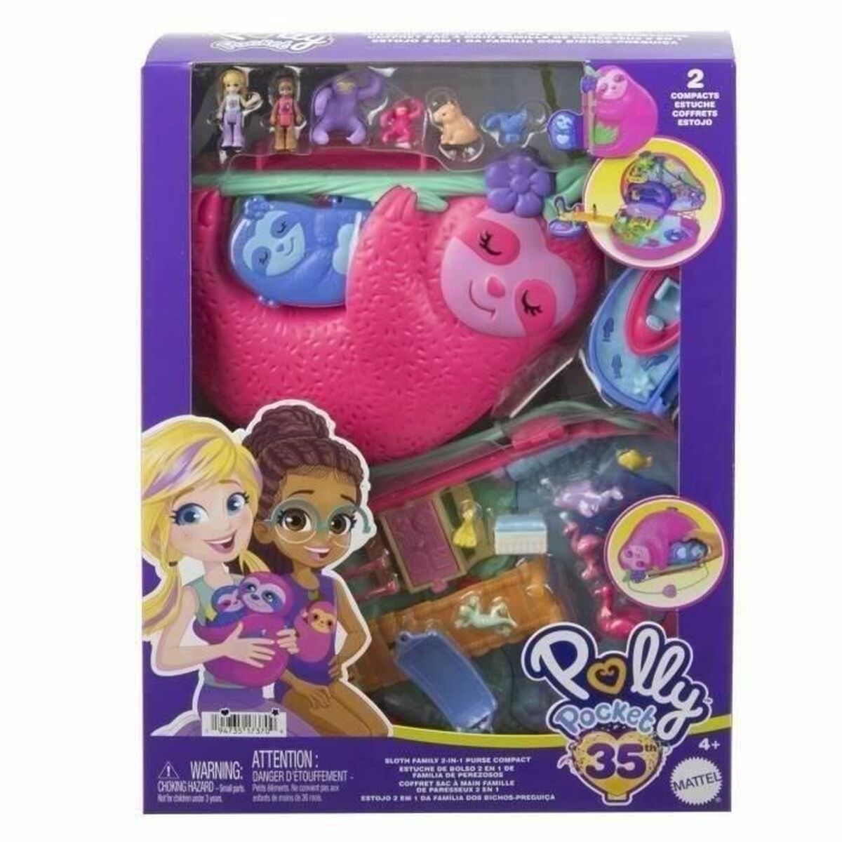 Playset Polly Pocket SAC SURPRISES PARESSEUX - 2