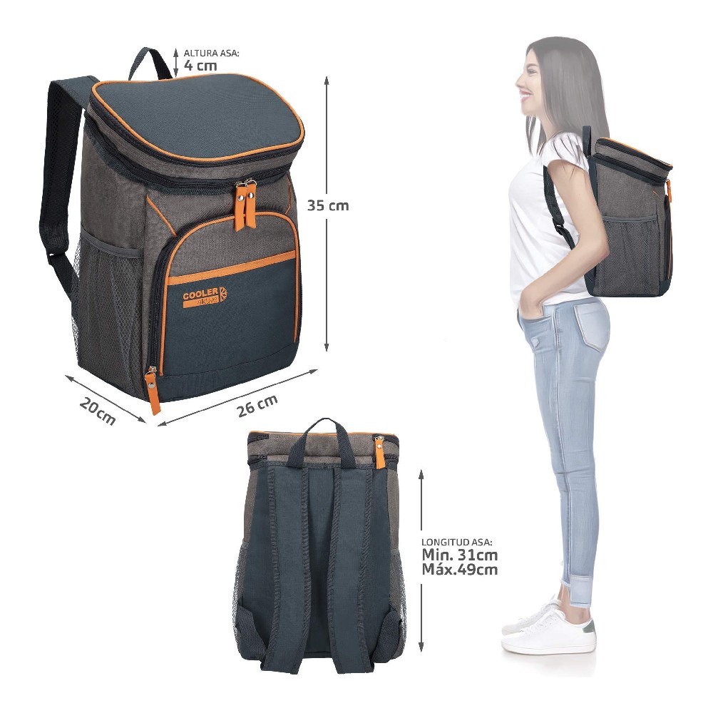Kylryggsäck Aktive 80790 Grå 15 L 26 x 20 x 39 cm Plast - 4