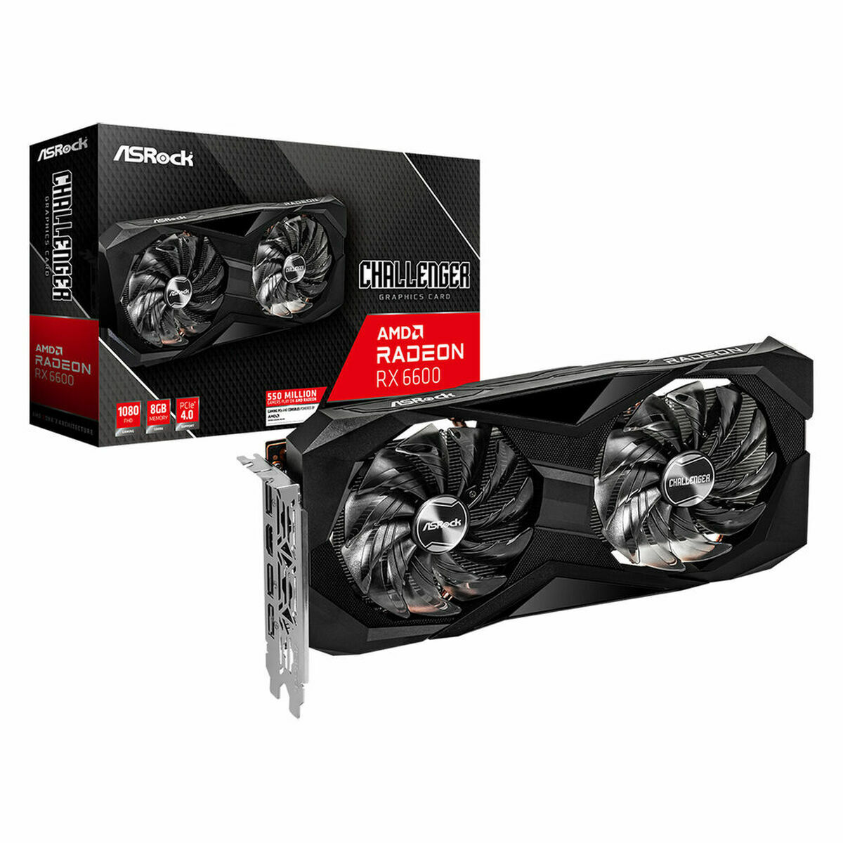 Grafikkort ASRock RX6600 CLD 8G AMD Radeon RX 6600 8 GB GDDR6 - 5