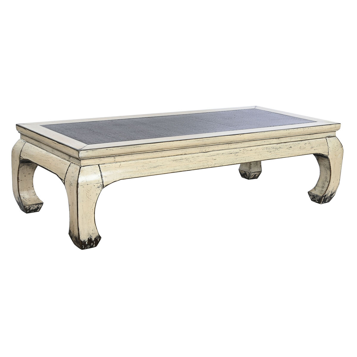 Soffbord Home ESPRIT Rattan Almträ 150 x 69 x 45 cm