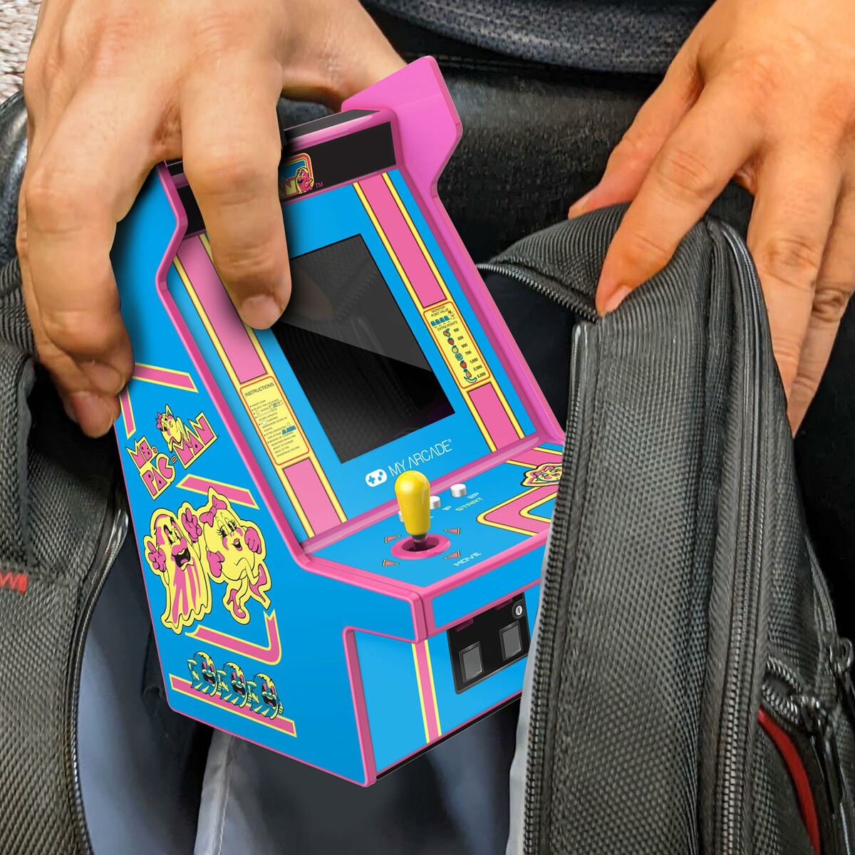 Bärbar spelkonsol My Arcade Micro Player PRO - Ms. Pac-Man Retro Games Blå - 6