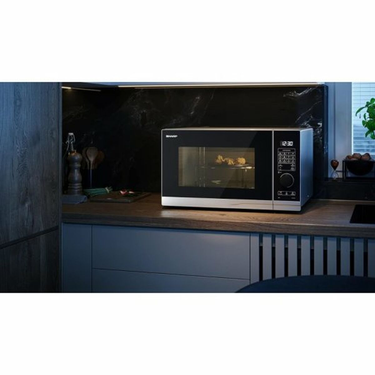 Mikrovågsugn med Grill Sharp YCPG234AES Svart 23 L 1400 W 900 W - 6