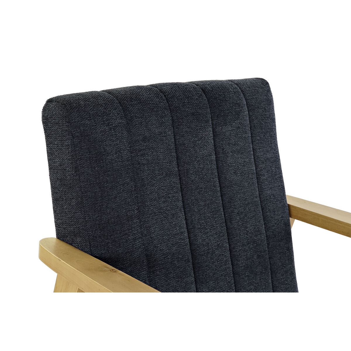 Fåtölj DKD Home Decor Blå Polyester Ljusbrun Furu (63 x 68 x 81 cm) - 11