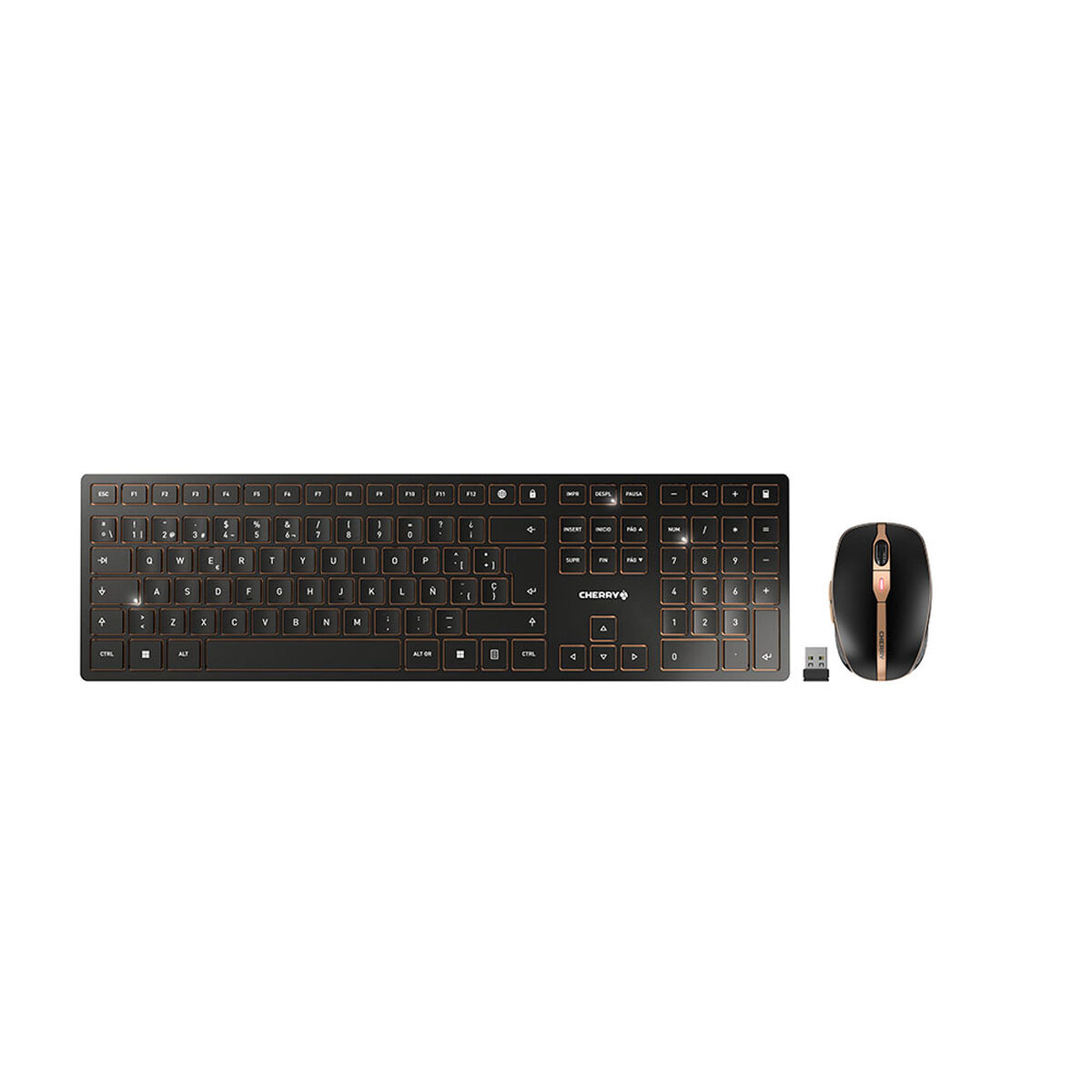 Tangentbord och Mus Cherry JD-9100ES-2 Svart Qwerty Spanska - 4