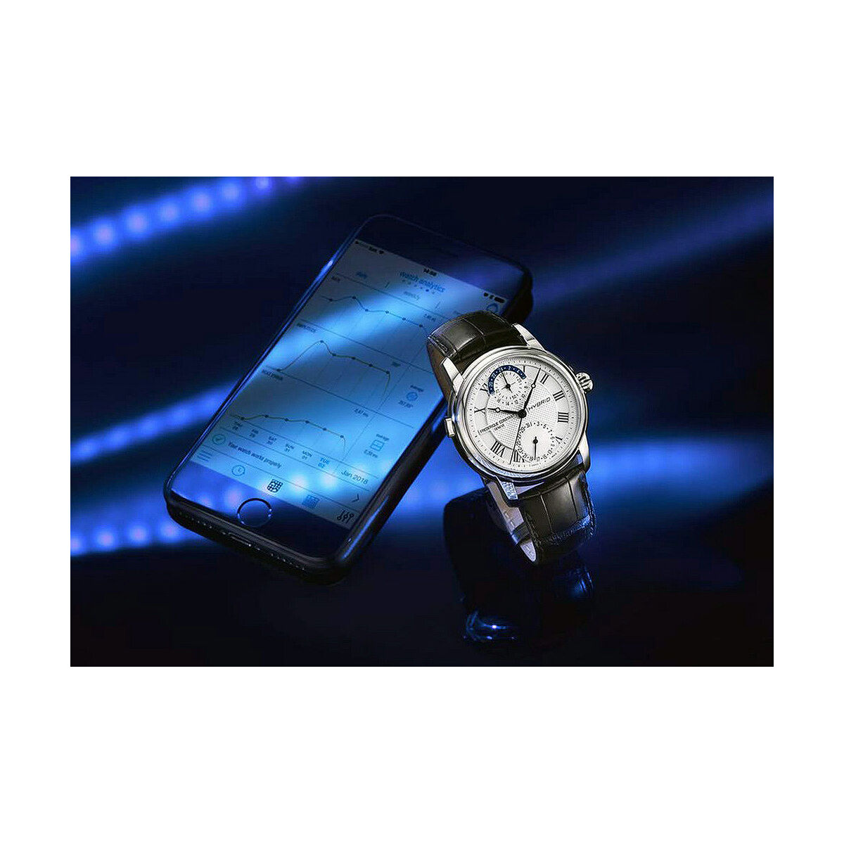 Herrklocka Frederique Constant HYBRID MANUFACTURE BLUETOOTH Svart - 3