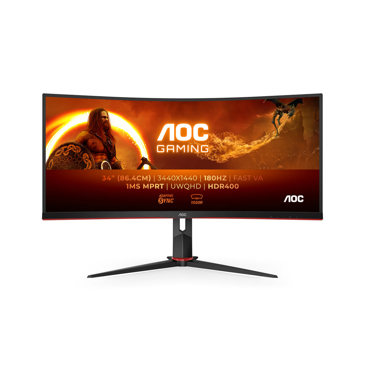 Monitor AOC CU34G2XP/BK UltraWide Quad HD 34" - 3