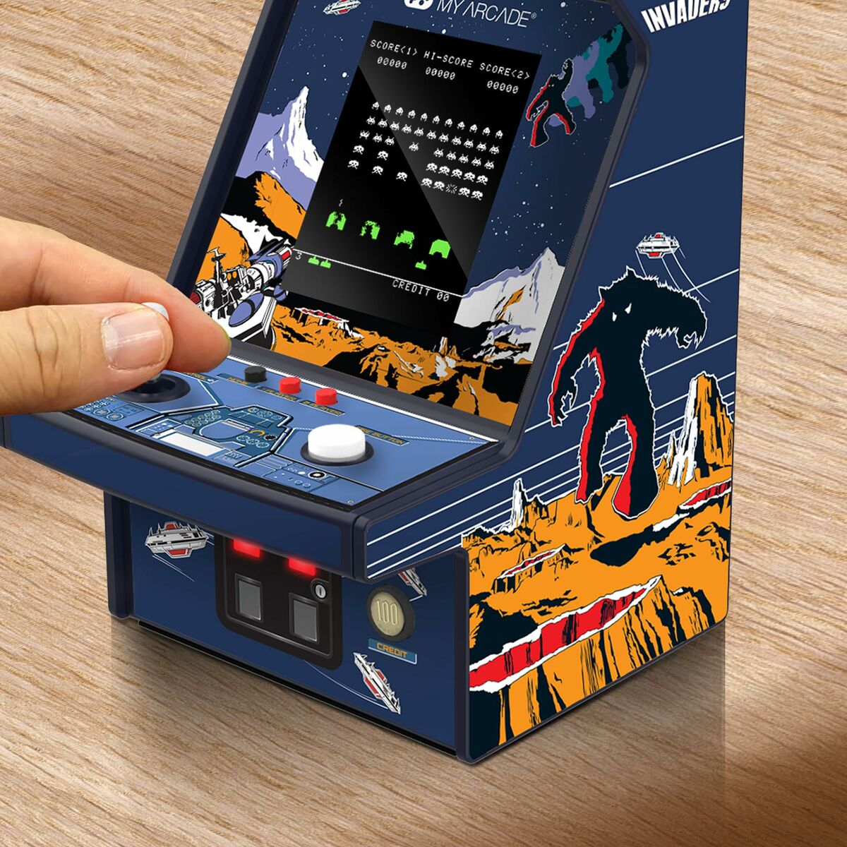 Bärbar spelkonsol My Arcade Micro Player PRO - Space Invaders Retro Games - 4