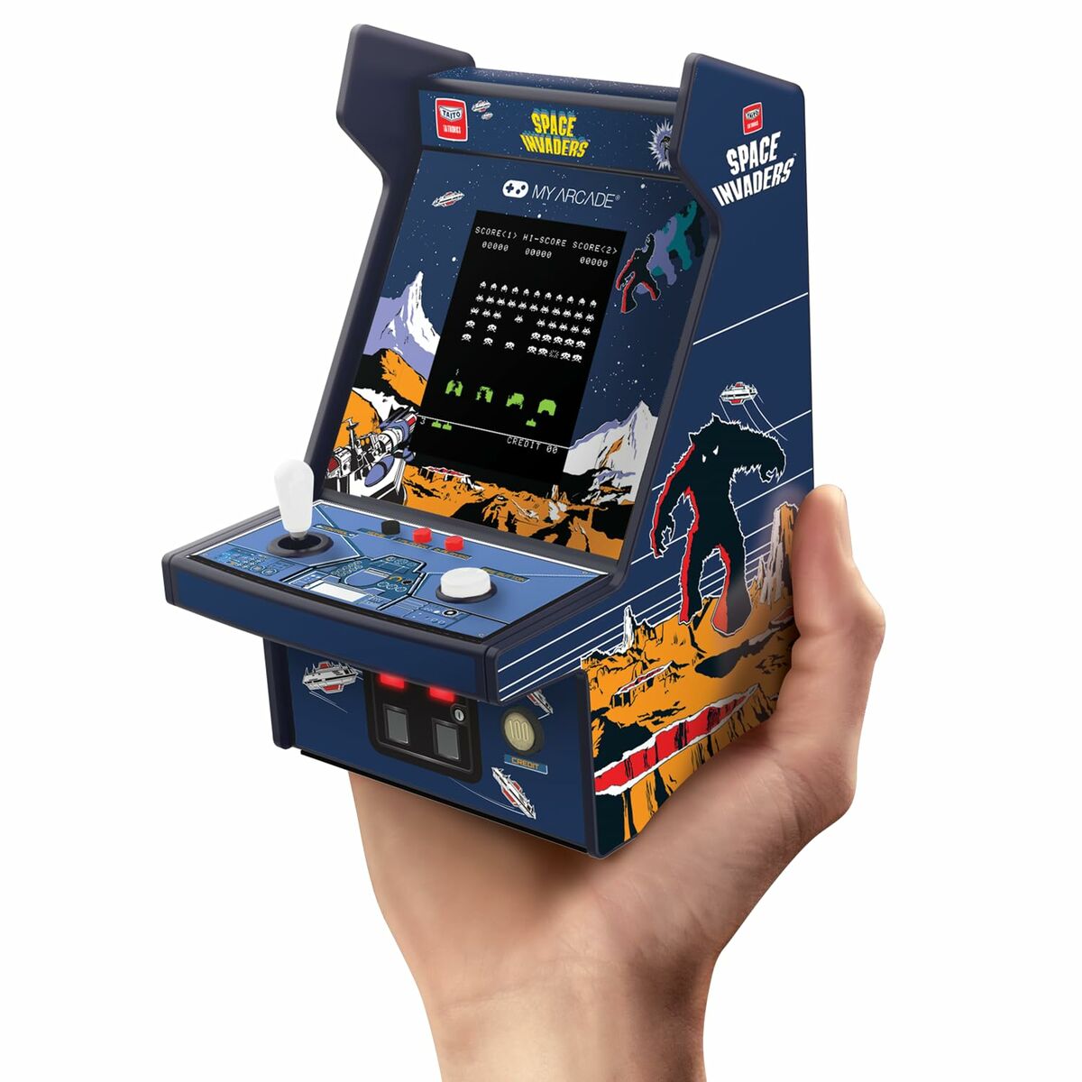 Bärbar spelkonsol My Arcade Micro Player PRO - Space Invaders Retro Games - 2