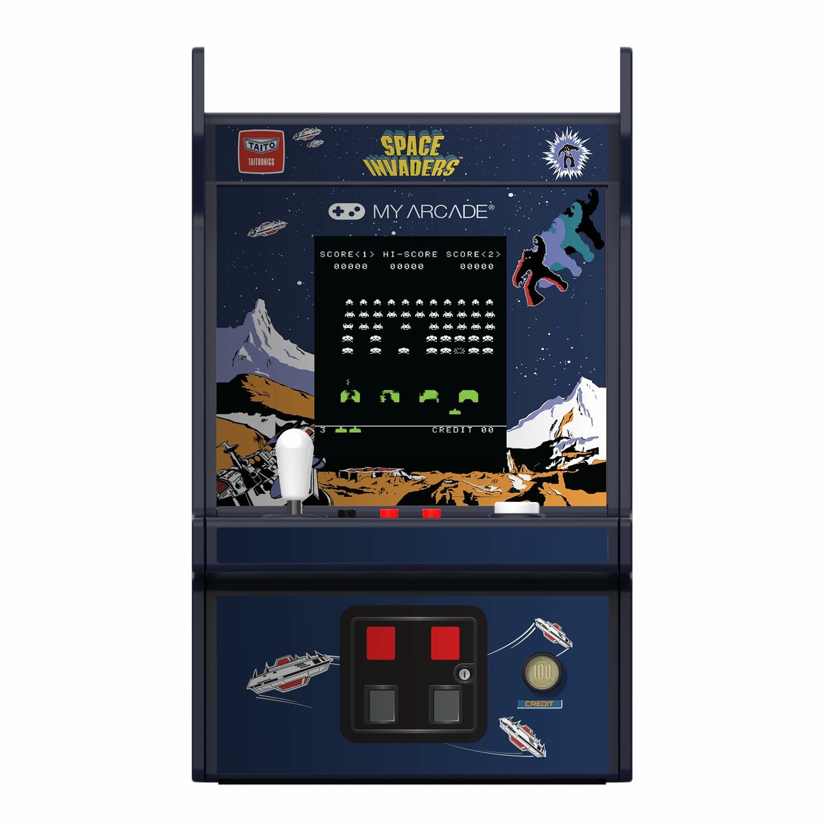 Bärbar spelkonsol My Arcade Micro Player PRO - Space Invaders Retro Games - 3