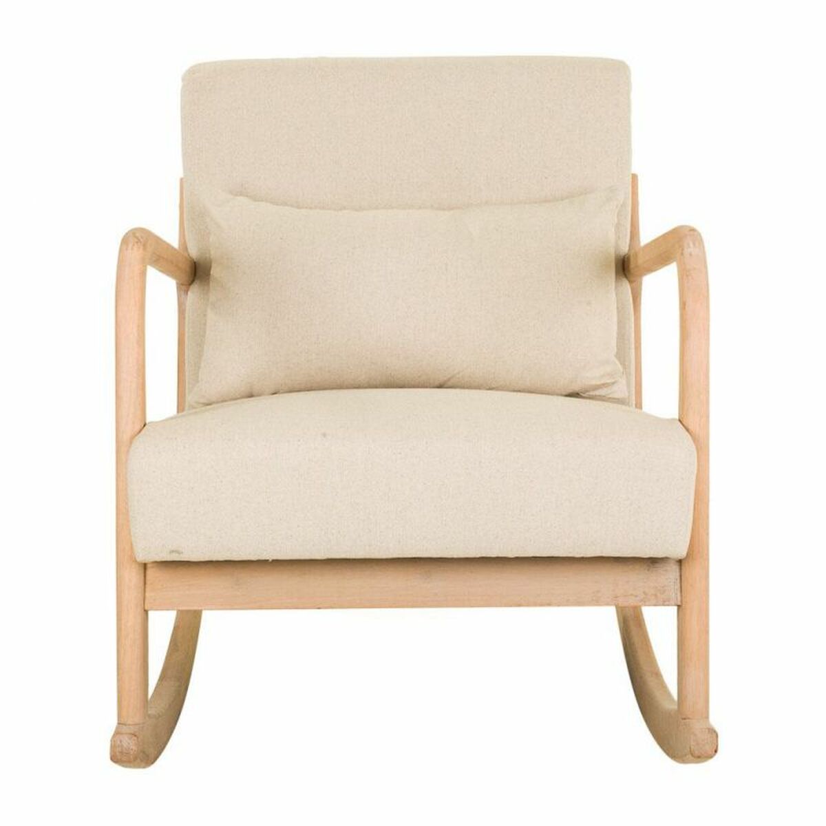 Gungstol Alexandra House Living Kräm Gummi Bomull linne Trä 88 x 78 x 66 cm - 3