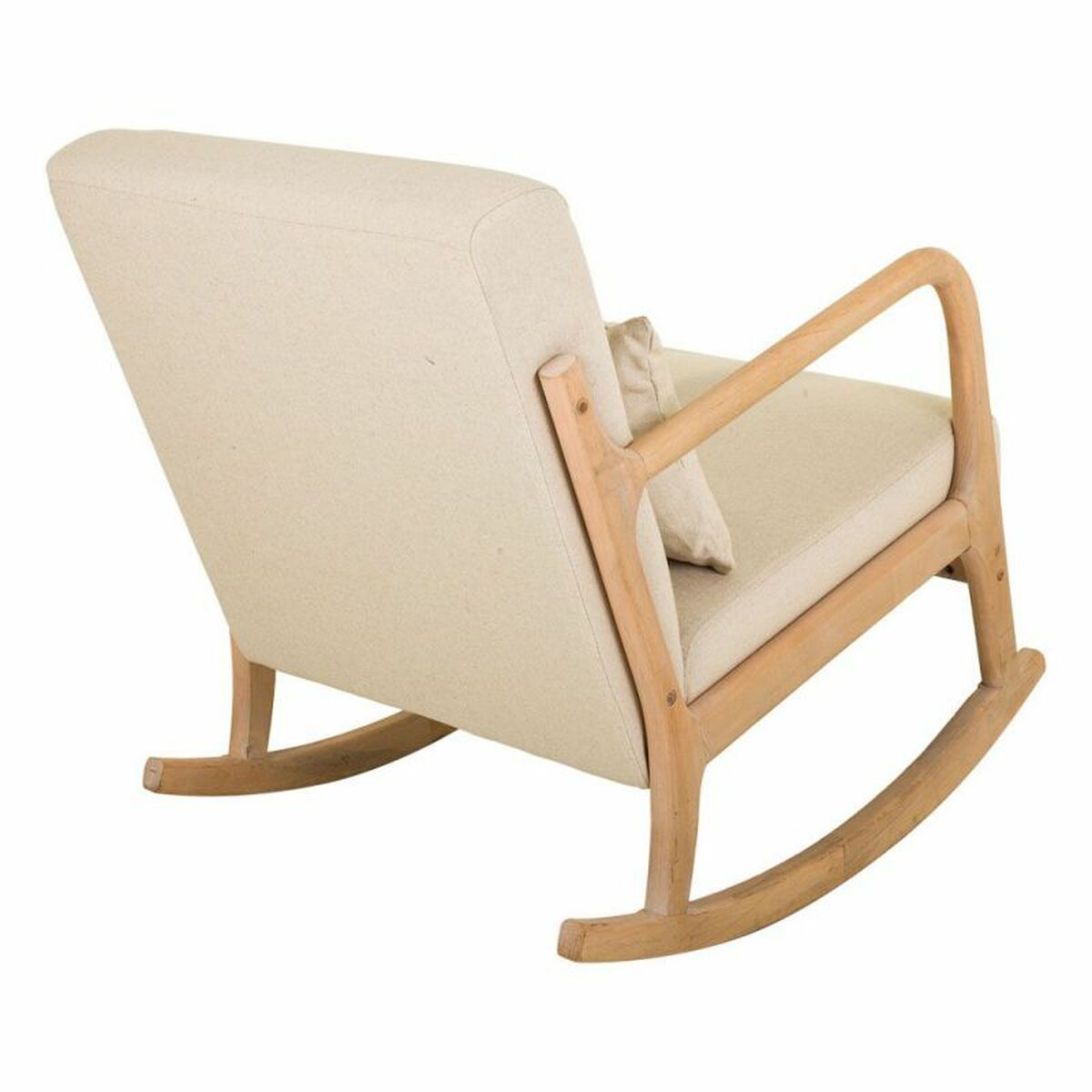 Gungstol Alexandra House Living Kräm Gummi Bomull linne Trä 88 x 78 x 66 cm - 5
