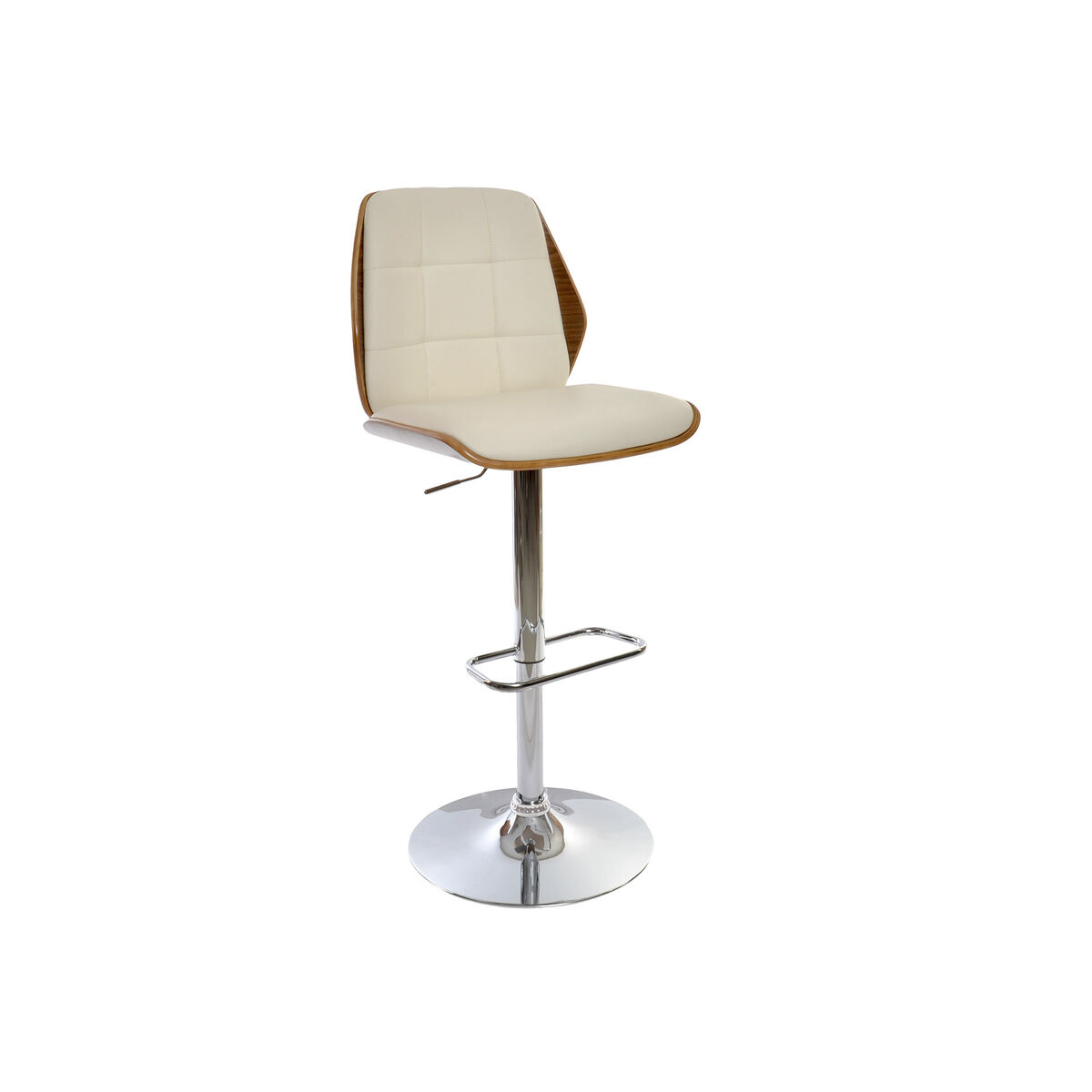 Sittpall DKD Home Decor Brun Kräm Silvrig 50 x 52 x 121 cm