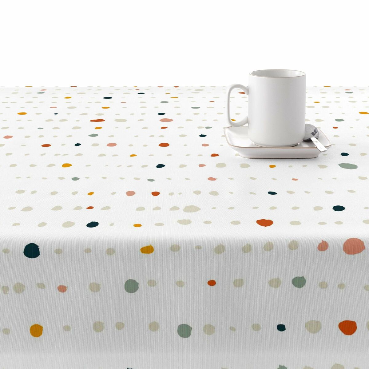 Fläckresistent bordsduk Belum 0120-107 Vit Multicolour 200 x 150 cm Prickig - 2