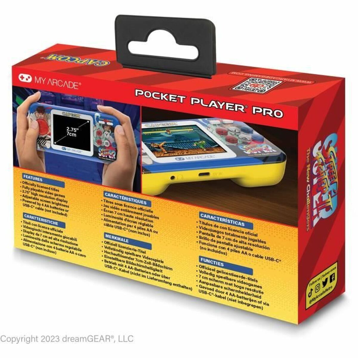 Bärbar spelkonsol My Arcade Pocket Player PRO - Super Street Fighter II Retro Games - 2