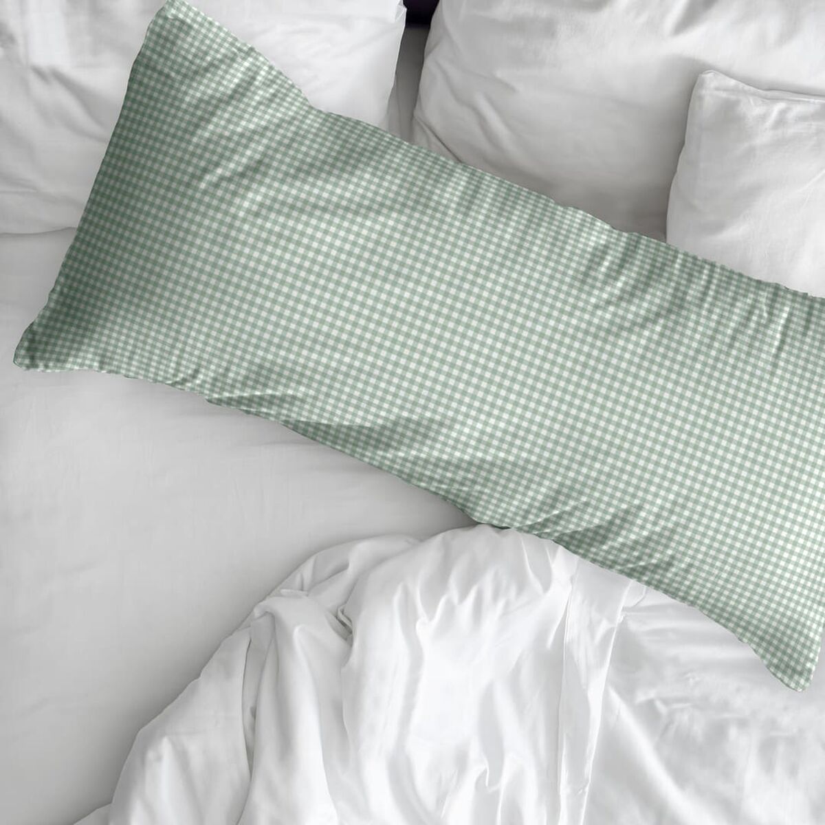 Örngott Kids&Cotton Vichy Mint 175 Trådar 45 x 110 cm 100% bomull - 2