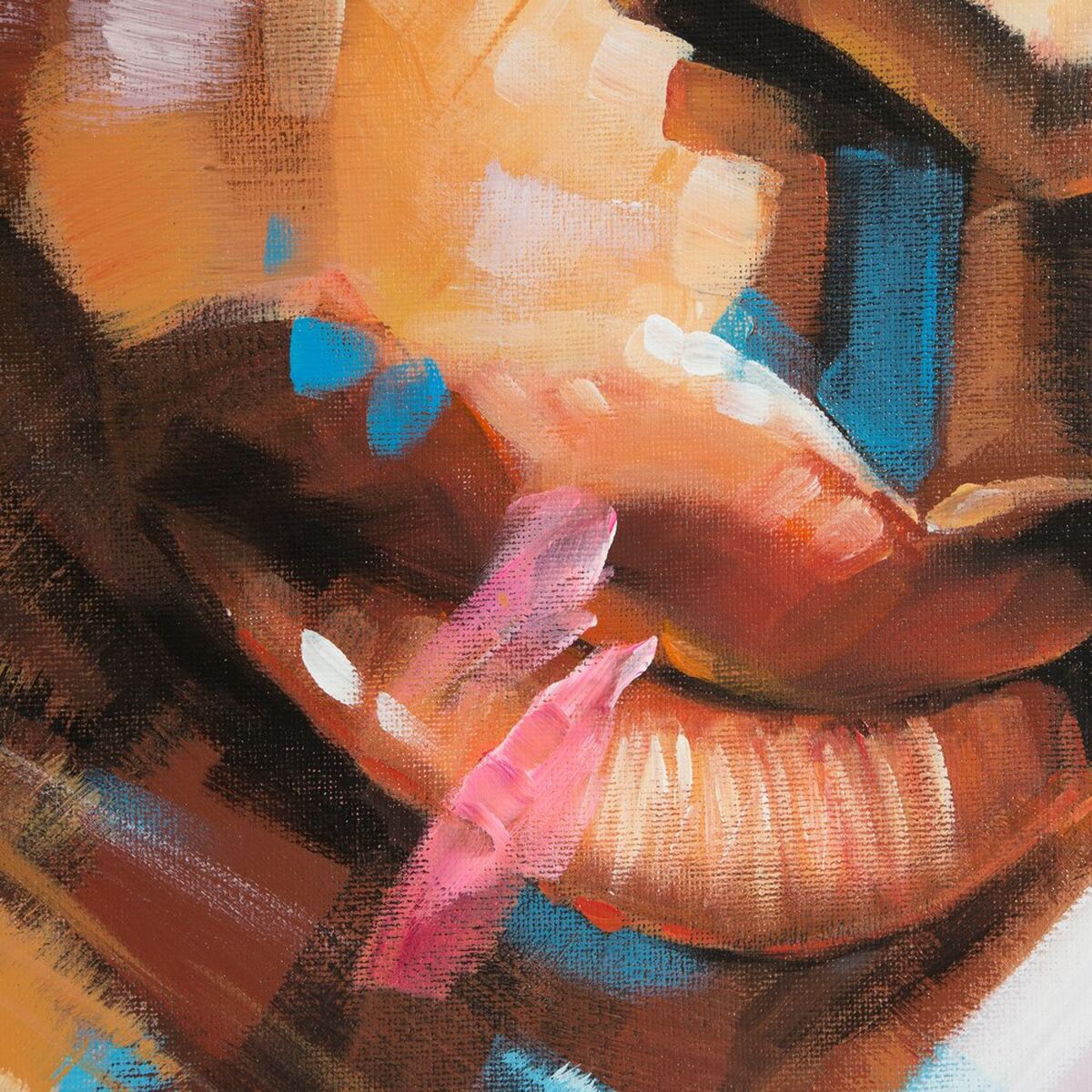 Kanvas SEMANA Etnisk kvinna 100 x 3,5 x 100 cm Ansikte - 3