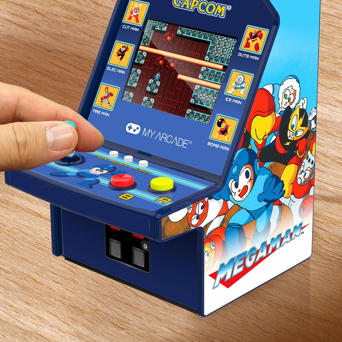 Bärbar spelkonsol My Arcade Micro Player PRO - Megaman Retro Games Blå - 4