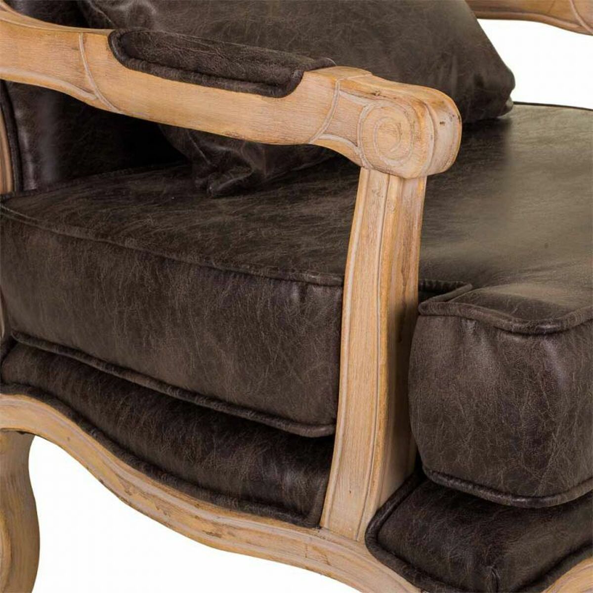 Fåtölj Alexandra House Living Brun 72 x 92 x 64 cm - 6
