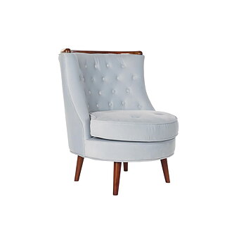 Fåtölj DKD Home Decor Brun Himmelsblå Trä Plast 65 x 69 x 80 cm