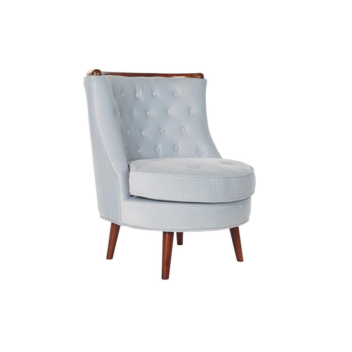 Fåtölj DKD Home Decor Brun Himmelsblå Trä Plast 65 x 69 x 80 cm - 8