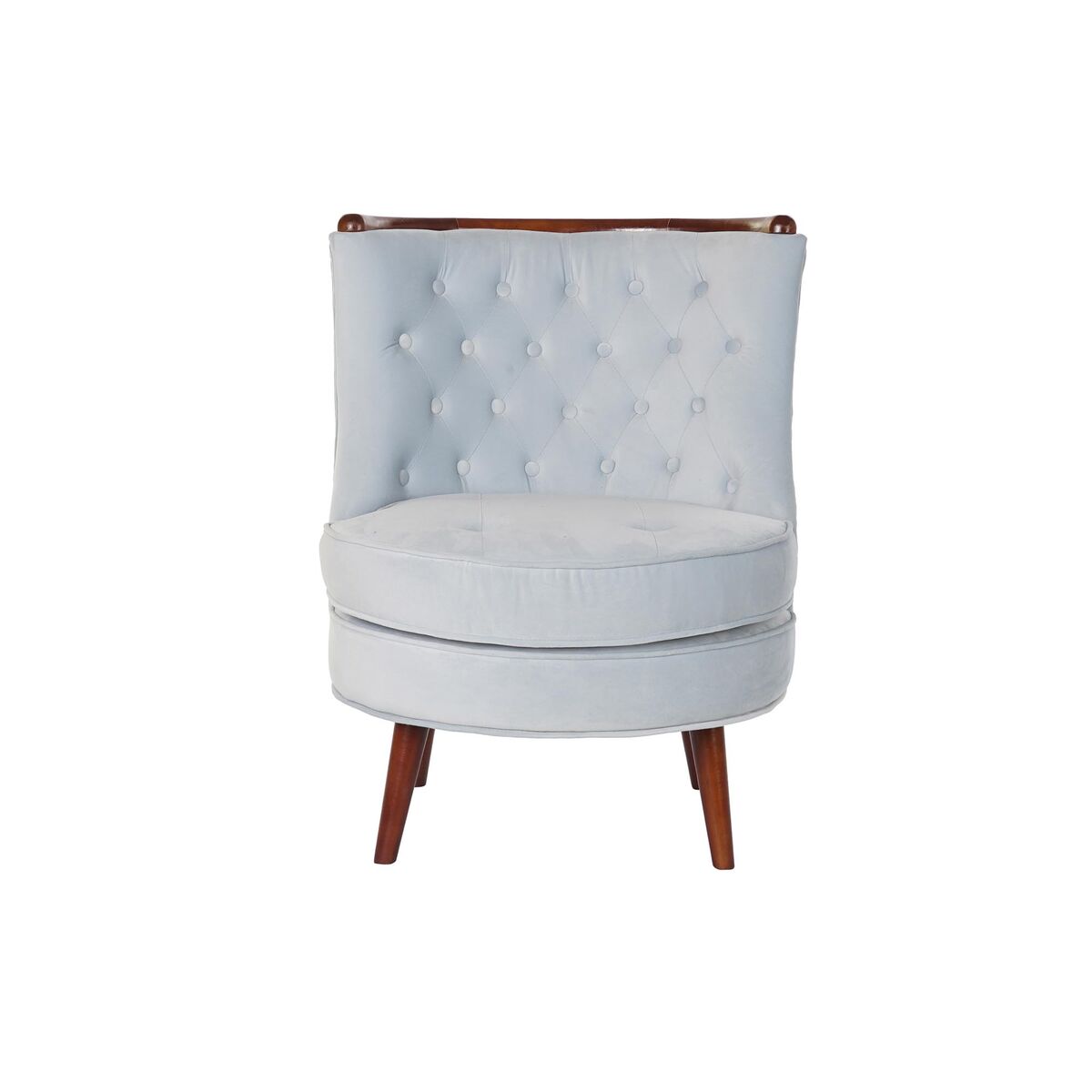 Fåtölj DKD Home Decor Brun Himmelsblå Trä Plast 65 x 69 x 80 cm - 9