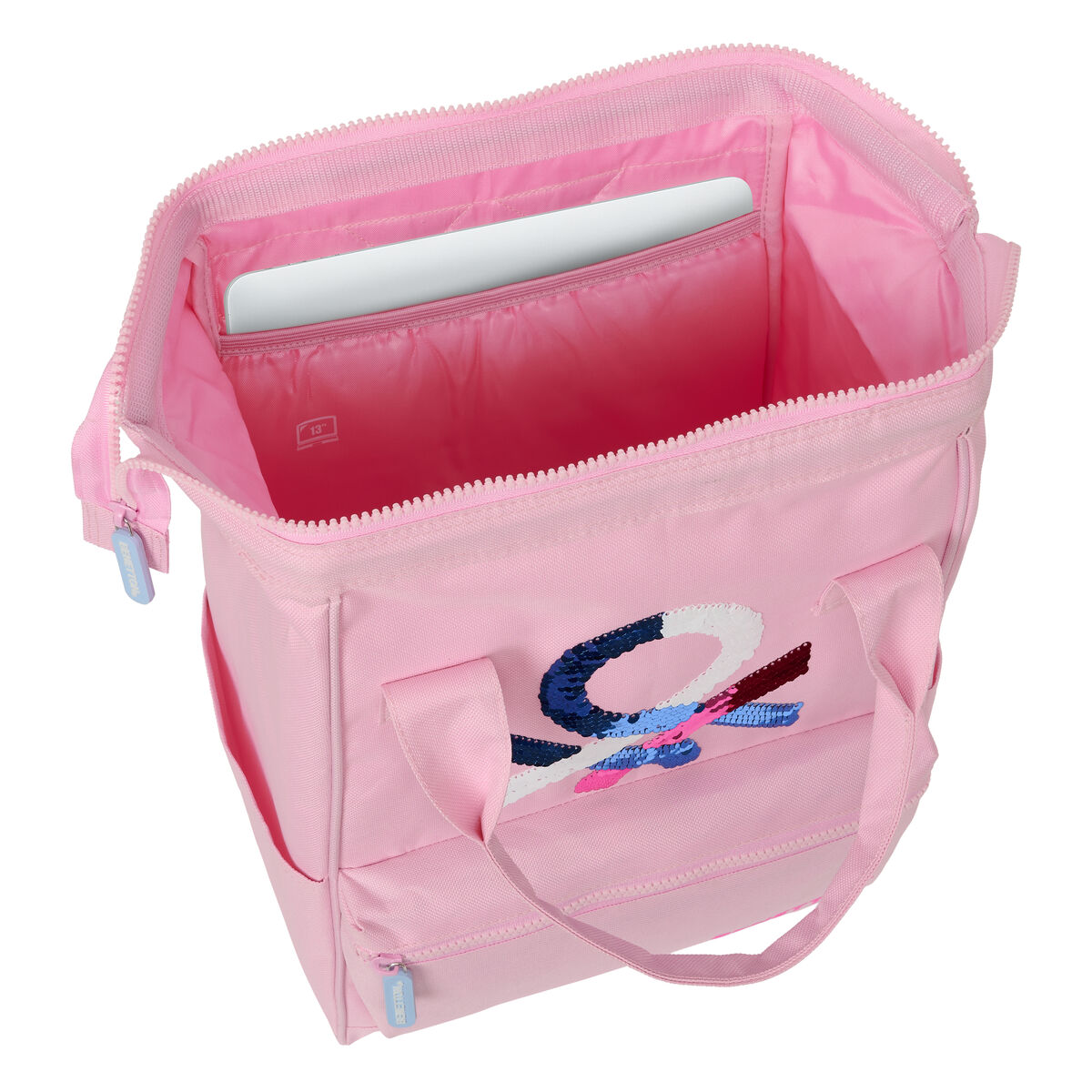 Laptopryggsäck Benetton benetton Rosa 27 x 40 x 19 cm - 5