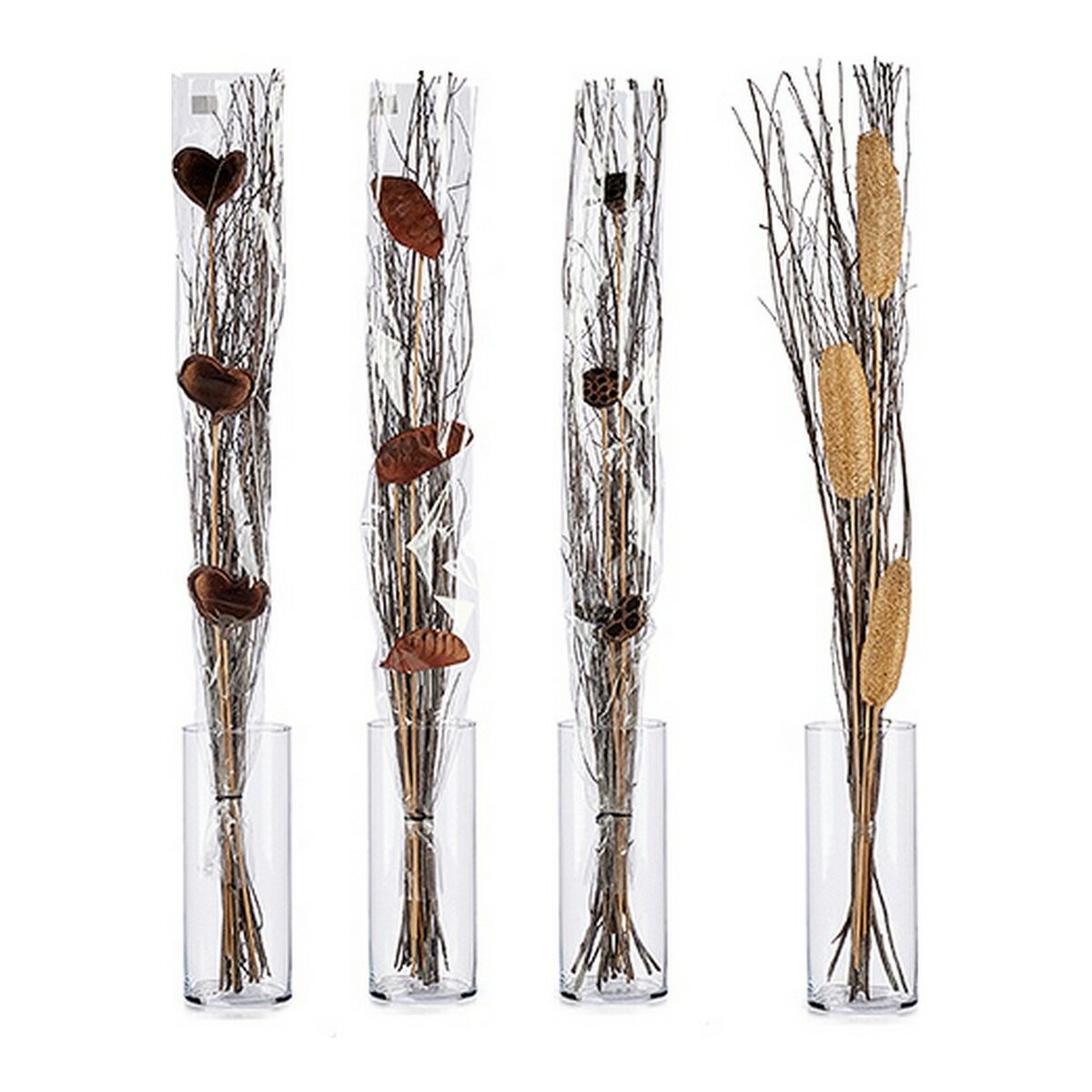 Buketter Gift Decor Grå Naturell Trä Naturliga fibrer 12 x 96 x 10 cm