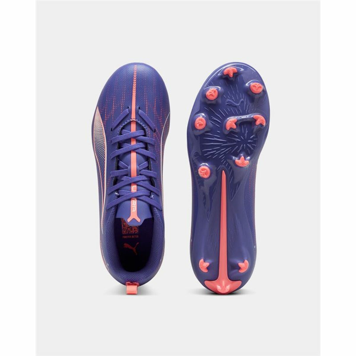 Fotbollsskor för barn Puma Ultra 5 Play Fg/Ag Purpur - 4