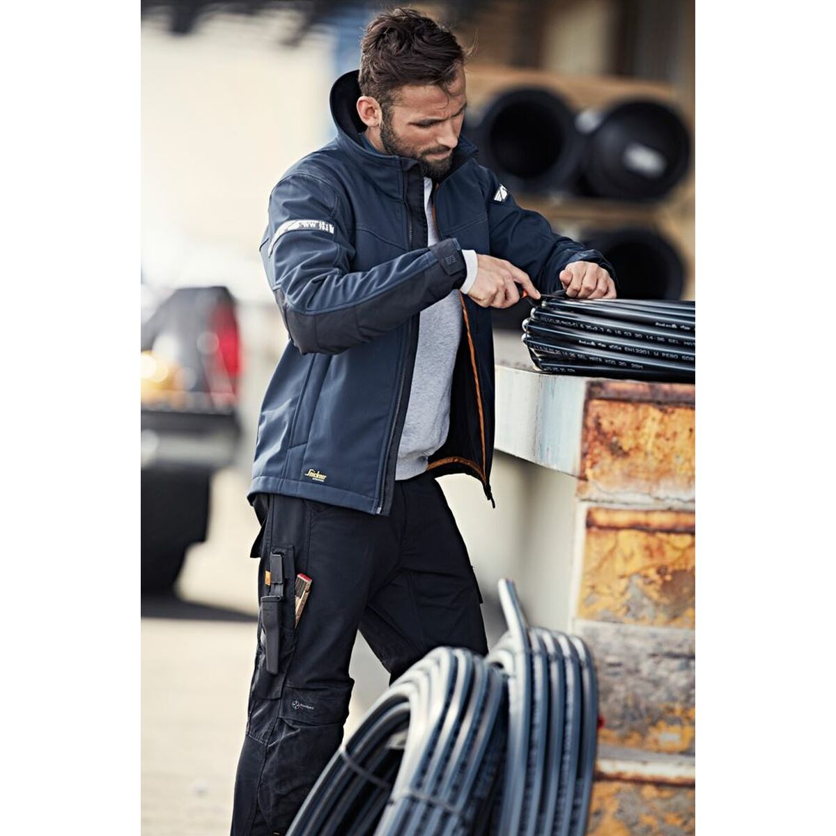 Arbetsjacka Snickers Workwear Marinblå - 2