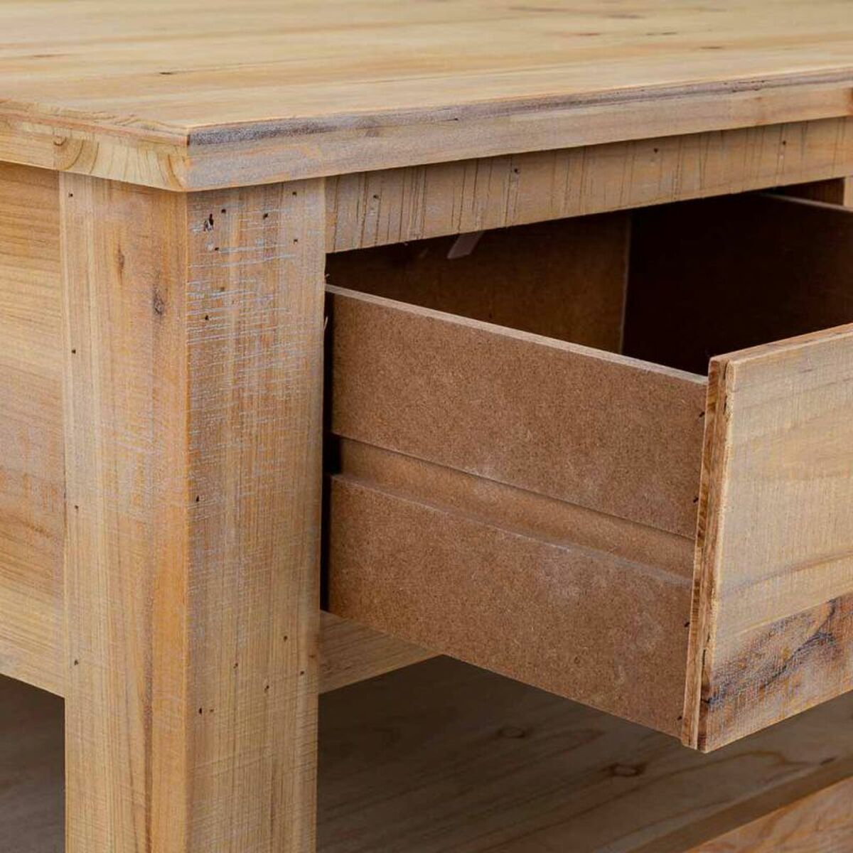 Soffbord Alexandra House Living Brun Granträ Trä MDF 66 x 48 x 120 cm - 6