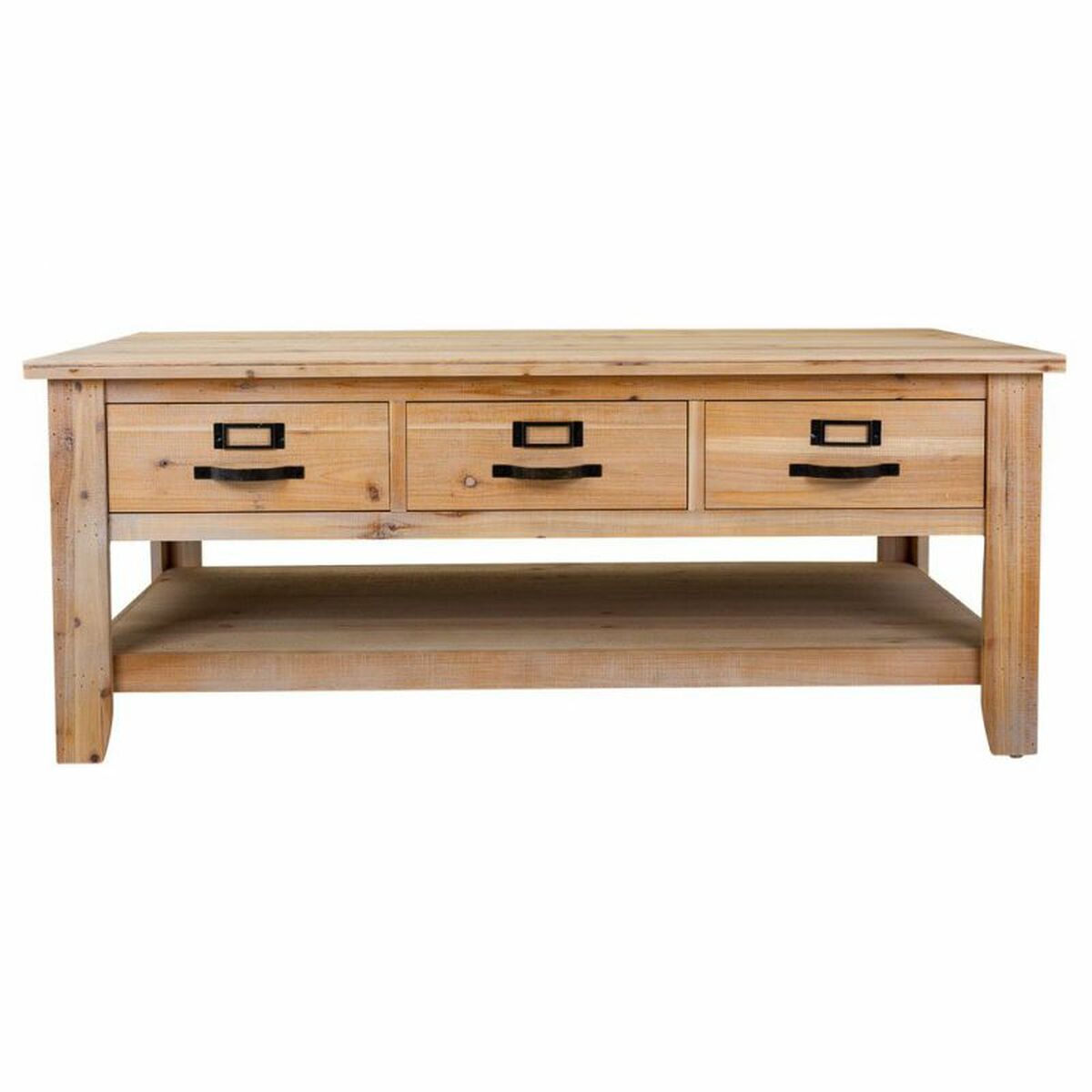 Soffbord Alexandra House Living Brun Granträ Trä MDF 66 x 48 x 120 cm - 3