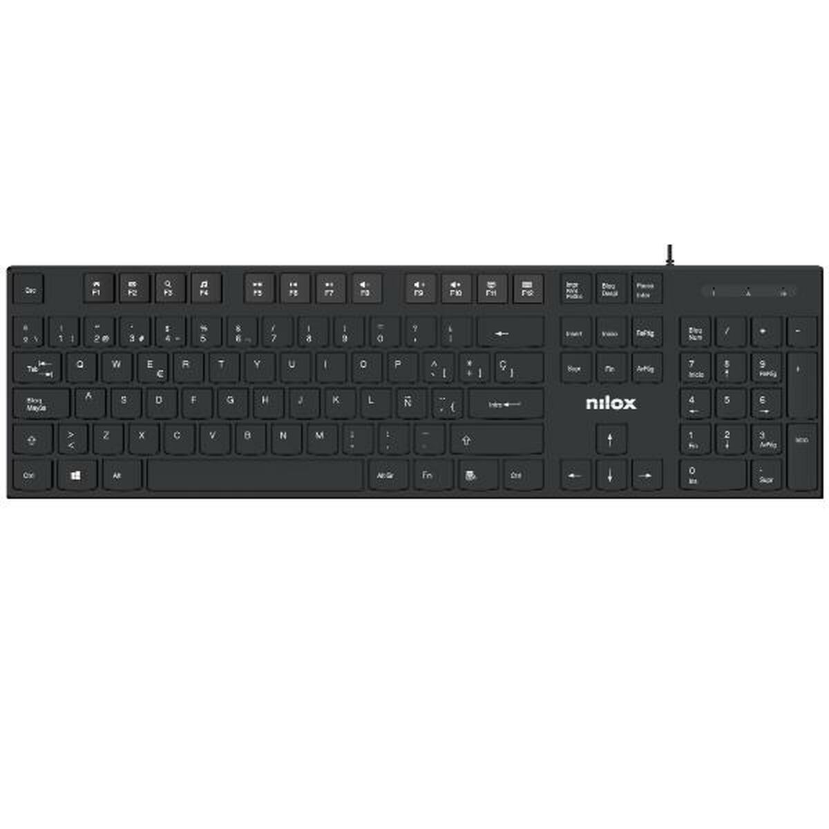 Tangentbord Nilox NXKBE000012 Svart Qwerty Spanska - 2