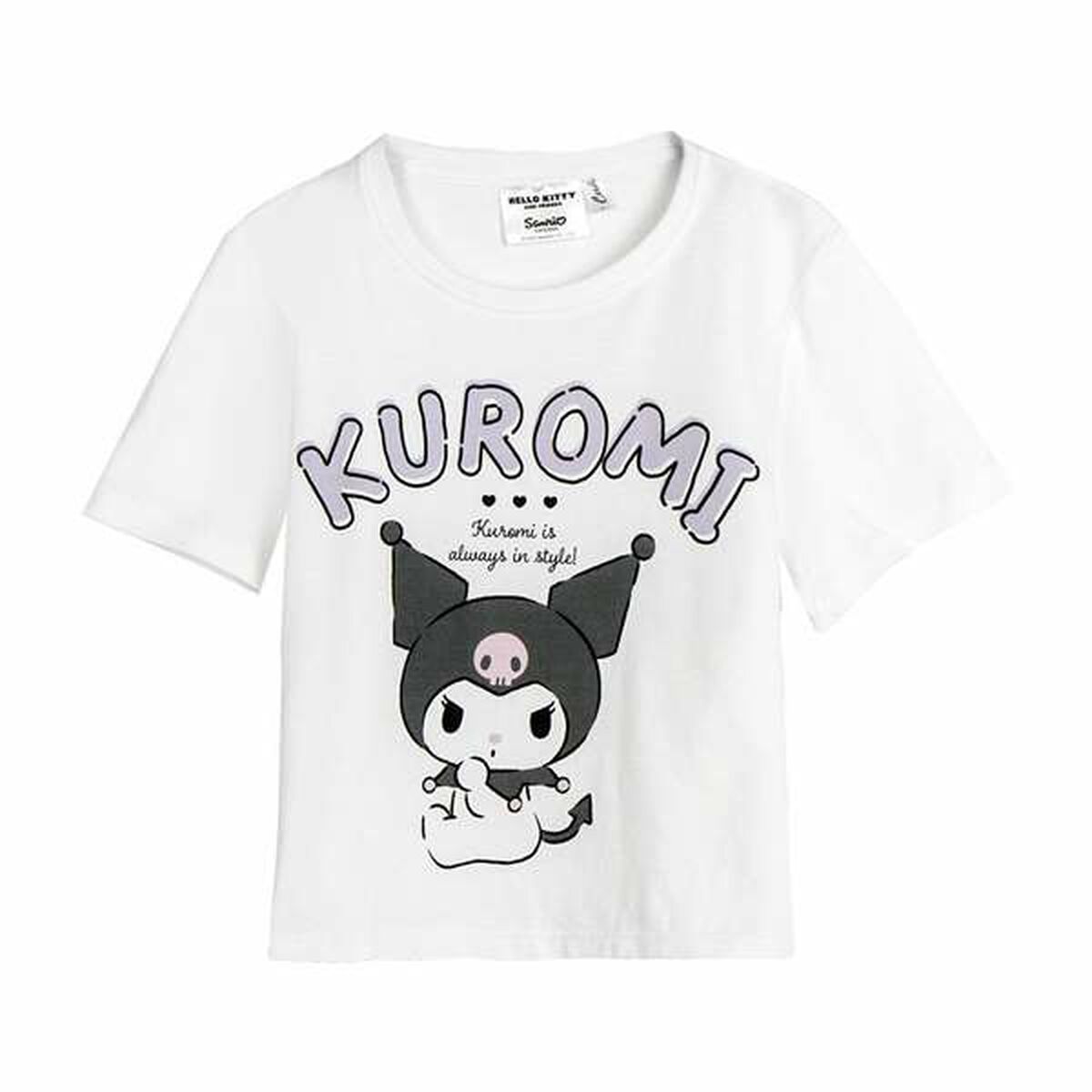 Barn T-shirt med kortärm Hello Kitty Vit