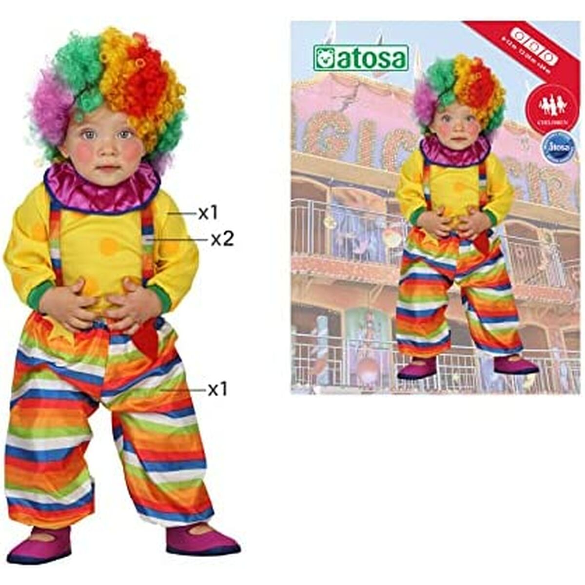 Maskeraddräkt bebis Multicolour (3 Delar) - 7