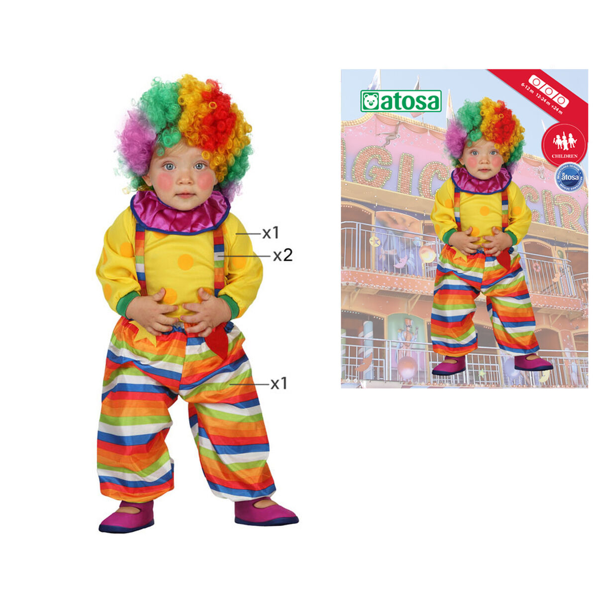 Maskeraddräkt bebis Multicolour (3 Delar) - 10