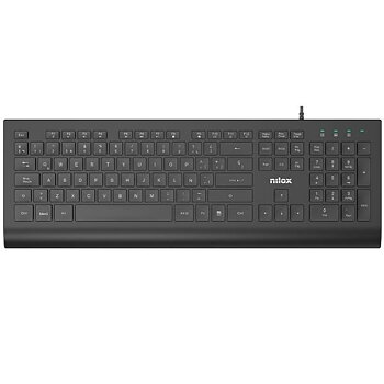 Tangentbord Nilox NXKBE000014 Svart Qwerty Spanska